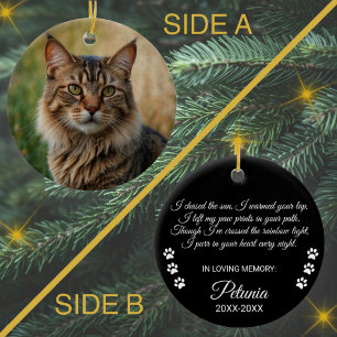 Décoration En Céramique Sympathie pour le Mémorial de Chat Photo personnal