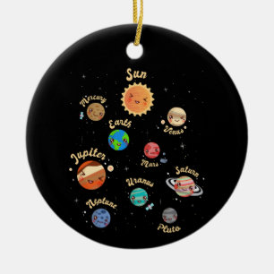 Décoration En Céramique Système solaire Planètes Enfants Connaissances Esp
