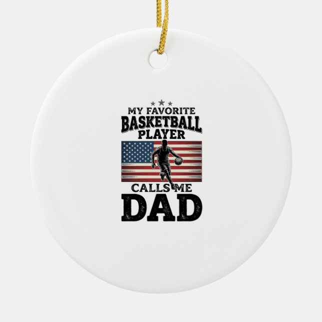 Décoration En Céramique T-Shirt à gravure vintage patriotique pour papa de (Devant)