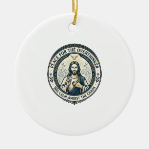 Décoration En Céramique T-Shirt Affirmations de santé mentale de Jésus Ins