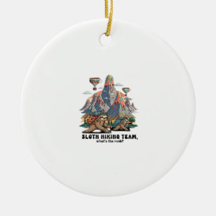 Décoration En Céramique T-shirt classique drôle de paresseux randonnée_7