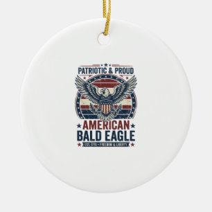 Décoration En Céramique T-Shirt décontracté patriotique vintage aigle chau