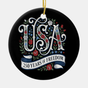 Décoration En Céramique T-shirt femmes 250e anniversaire USA patriotique 4