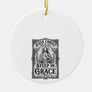 Décoration En Céramique T-shirt graphique amateur de thé Jésus chrétien