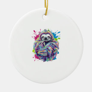 Décoration En Céramique T-shirt graphique drôle d'art animal mignon paress