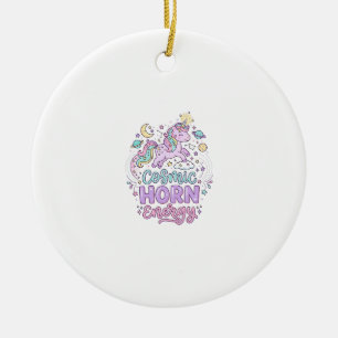 Décoration En Céramique T-shirt graphique pastel mignon énergie corne cosm