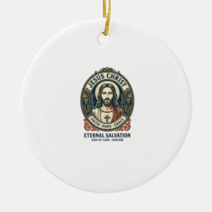 Décoration En Céramique T-shirt graphique pour hommes Jésus Barber Christi