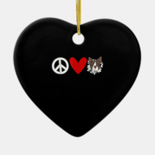 Décoration En Céramique T-shirt Peace Love Boston