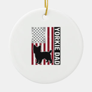 Décoration En Céramique T-shirt pour chien avec gravure vintage patriotiqu