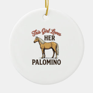 Décoration En Céramique T-Shirt vintage gravure amateur de cheval Palomino