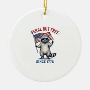 Décoration En Céramique T-shirt vintage Raton laveur patriotique sauvage m