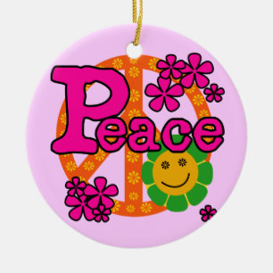 Décoration En Céramique T-shirts et cadeaux de paix du style 60s