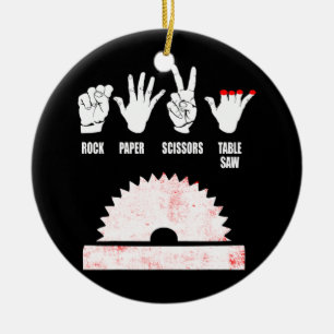 Décoration En Céramique Table en papier de charpentier de bois vu drôle