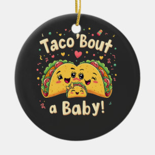 Décoration En Céramique Taco à propos d'un bébé Grossesse Tao Cinco De May