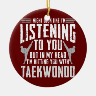 Décoration En Céramique Taekwondo Autodéfense Martial Arts Coréens