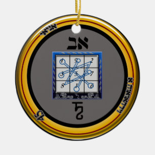 Décoration En Céramique talisman de Saturne de kamea