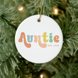 Décoration En Céramique Tante personnalisée super établie   Cadeaux pour l
