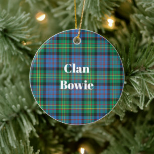 Décoration En Céramique Tartan Ancien du Clan Bowie