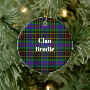 Décoration En Céramique Tartan de chasse du clan Brodie