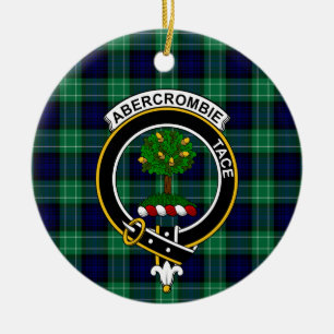 Décoration En Céramique Tartan de chasse et blason du clan écossais Abercr