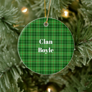 Décoration En Céramique Tartan du clan Boyle