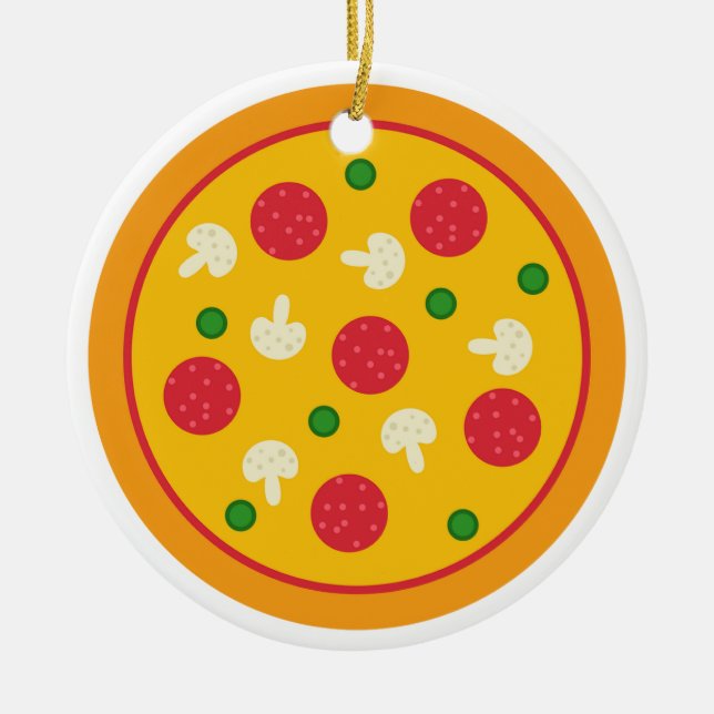 Décoration En Céramique Tarte Pizza (Devant)
