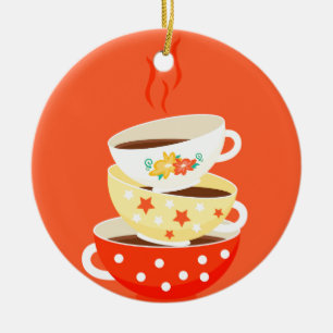 Décoration En Céramique Tasses à thé vintage rétro art fantastique