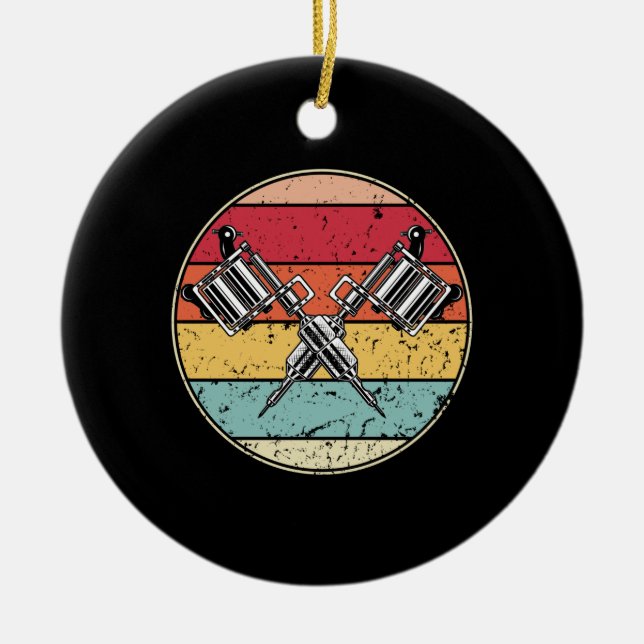 Décoration En Céramique Tatouage rétro (Devant)