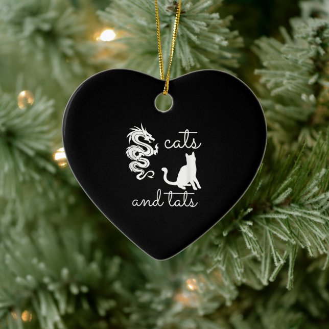 Décoration En Céramique Tattoo Lover Cadeaux Chats Et Tats Dragon Kitten (Arbre)