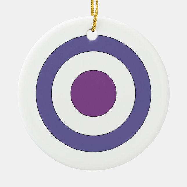 Décoration En Céramique Taureau-œil Violet (Devant)