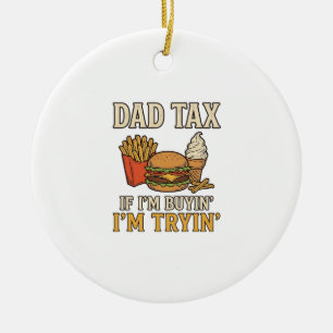 Décoration En Céramique Taxe Papa Drôle Nourriture Rapide Papa Citation Ve