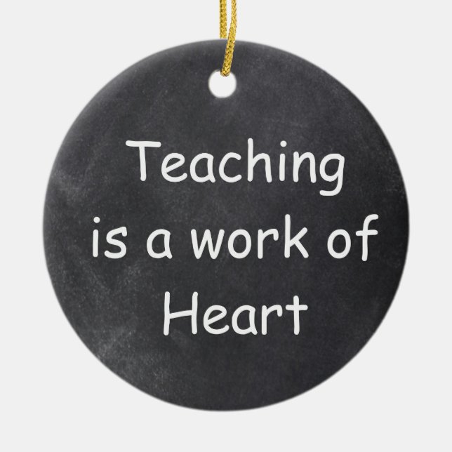 Décoration En Céramique Teaching Work Heart Chalkboard Design Venin Idea (Devant)