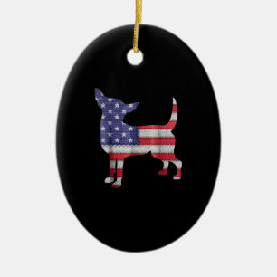 Décoration En Céramique Teacup patriotique Chihuahua Drapeau américain Bro