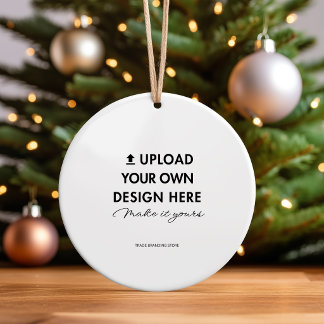 Décoration En Céramique Télécharger sa propre photo Noël double face perso