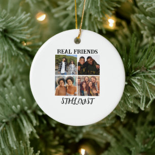 Décoration En Céramique Température photo personnalisée "Les vrais amis ex