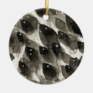 Décoration En Céramique Tempête de poissons