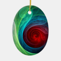 Tempête rouge Floral Art moderne Abstrait Motif co