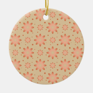 Décoration En Céramique Terracotta orange et sable beige délicat marguerit