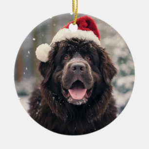 Décoration En Céramique Terre-Neuve Chien Noël Keepsaké