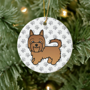 Décoration En Céramique Terrier Australien Rouge Chien de Dessin Animé Mig