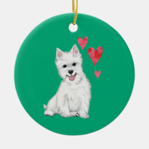 Décoration En Céramique Terrier West Highland Personnalisable Westie