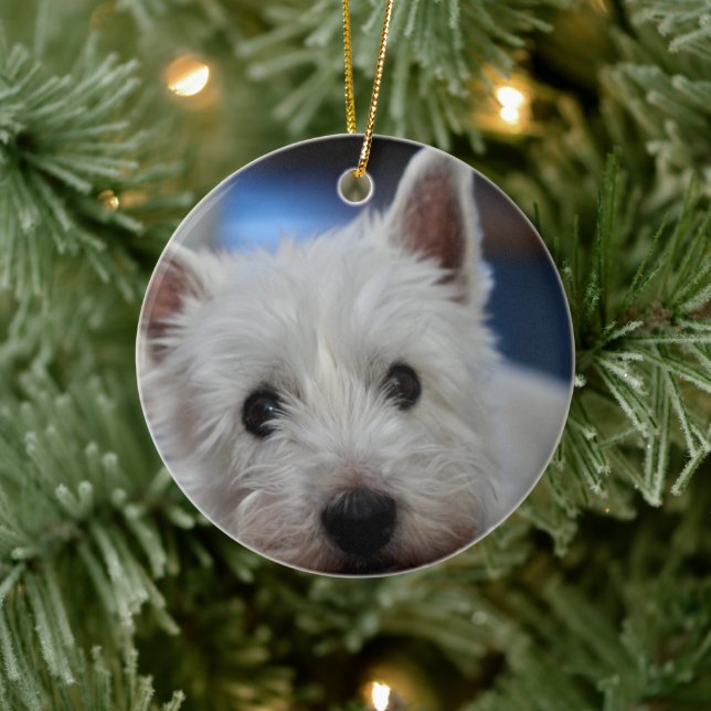 Décoration En Céramique Terrier Westie ultra mignon (Arbre)