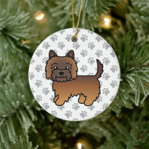 Décoration En Céramique Tervueren Bringlé Cairn Terrier Chien de Dessin An