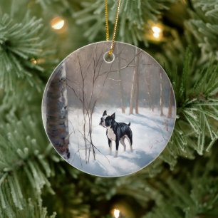 Décoration En Céramique Tervueren de Boston Laissez-le neiger Noël