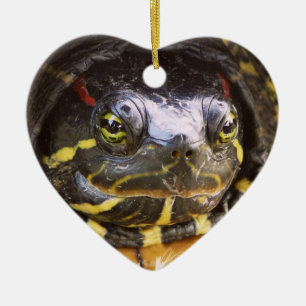 Décoration En Céramique Tête à oreilles rouge de tortue de glisseur