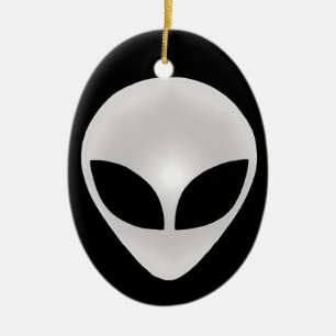 Décoration En Céramique Tête de gris Alien