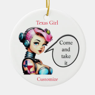 Décoration En Céramique Texas Girl Thunder_Cove