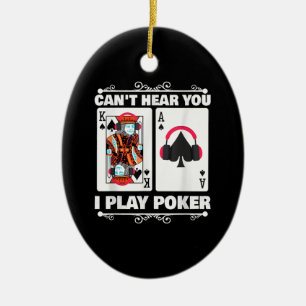 Décoration En Céramique Texas Holdem Poker Ne Peut Pas Vous Entendre Je Jo