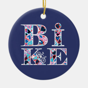 Décoration En Céramique Texte du vélo plein coeur