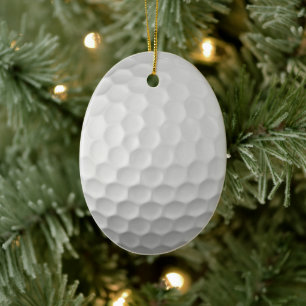 Décoration En Céramique Texture de balle de golf blanche et alvéolée
